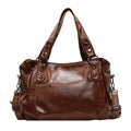 Retro Luxury PU Leather Tote Bag – Large Capacity Solid Color Crossbody Shoulder Bag for Women