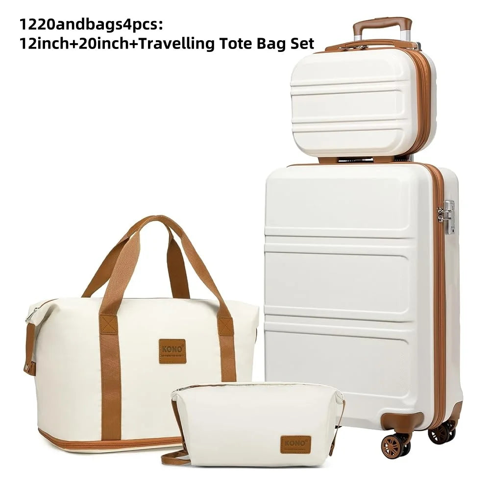 Kono ABS Luggage Set – TSA Lock & Spinner Wheels
