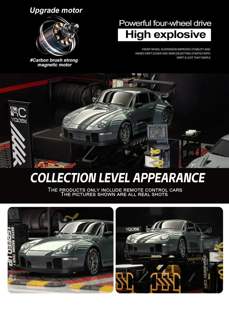 1:24 Scale 4WD RC Drift Car – High Speed Electric Racing Car for Kids & Adults