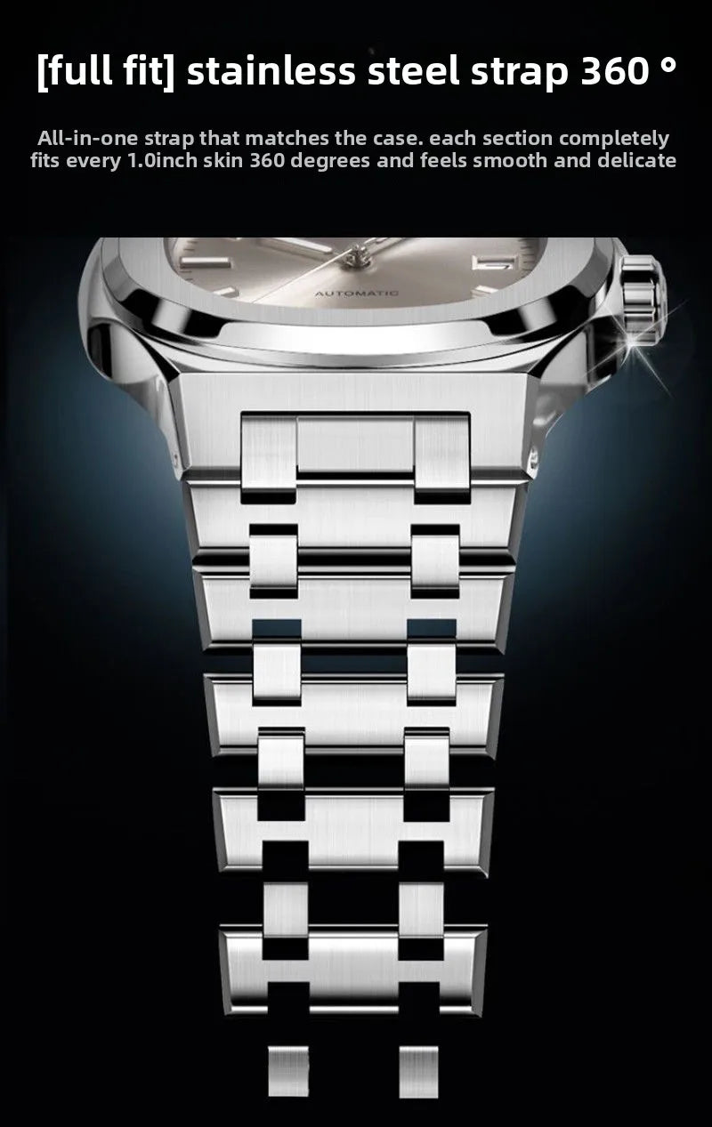 Men's Luxury Steel Strap Quartz Wristwatch | Luminous Waterproof Dress Watch