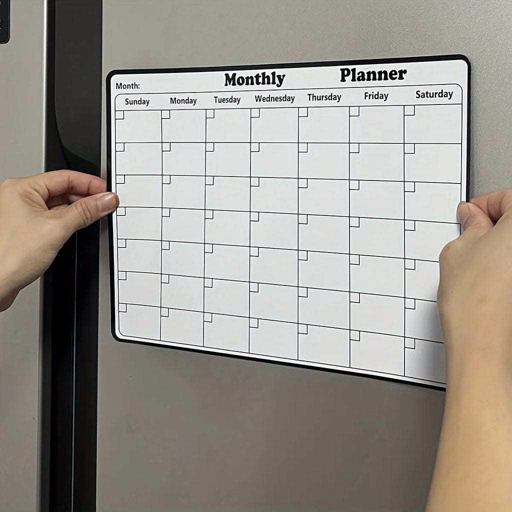 Stay Organized in Style — Magnetic Dry Erase Monthly Calendar | Refrigerator Planner, Whiteboard Calendar, Kitchen Organization & Decor