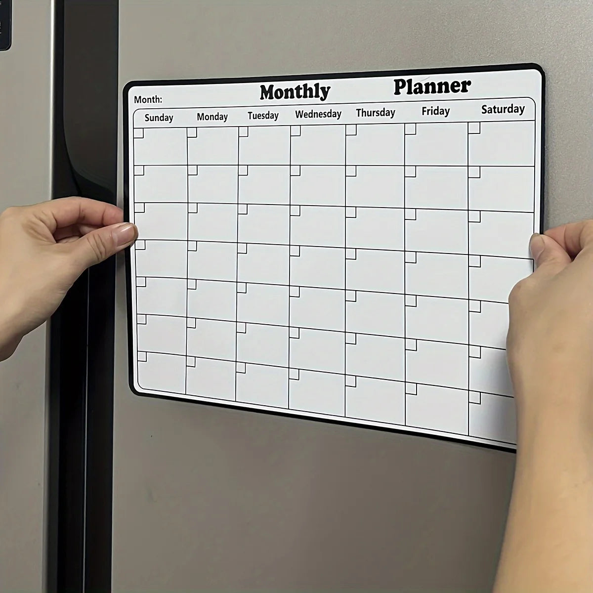 Stay Organized in Style — Magnetic Dry Erase Monthly Calendar | Refrigerator Planner, Whiteboard Calendar, Kitchen Organization & Decor
