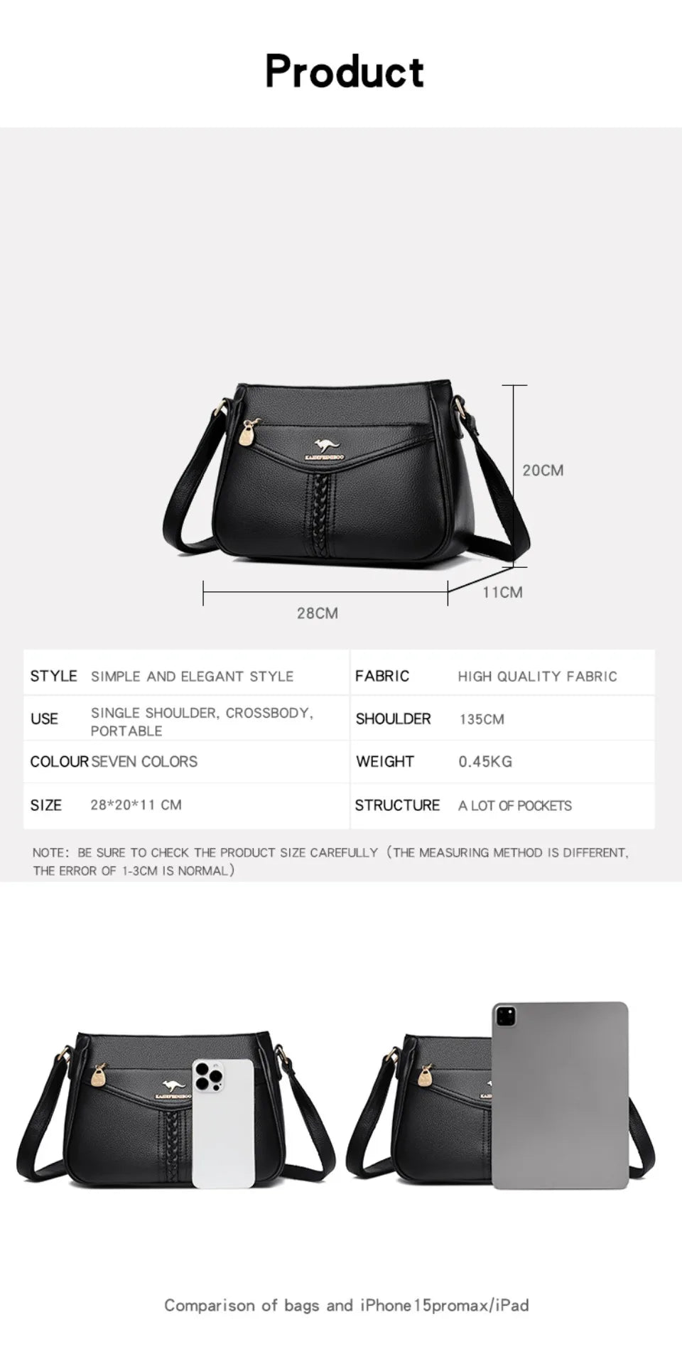 VANDERWAH Luxury PU Flap Shoulder Bag – Letter & Sequin Designer Crossbody Handbag for Women