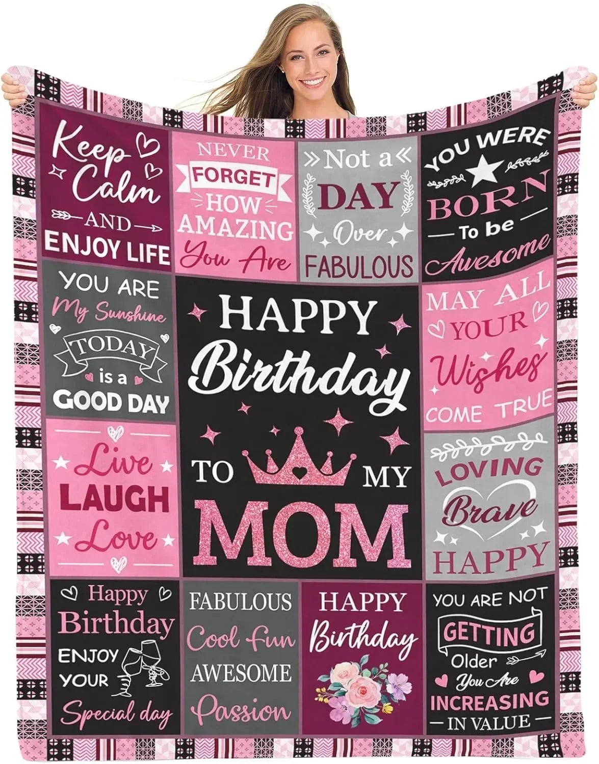 Family Gift Throw Blanket – Soft Warm Personalized Gift for Dad, Mom, Grandparents & Family