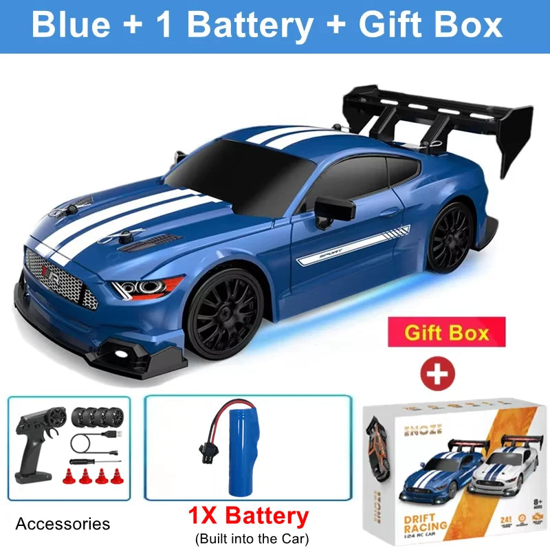 1:24 Scale 4WD RC Drift Car – 20KM/H Off-Road Racing Truck with LED Lights