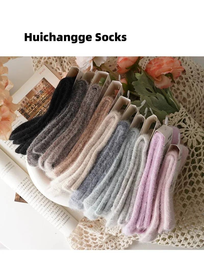 Thick Cashmere-Blend Winter Crew Socks