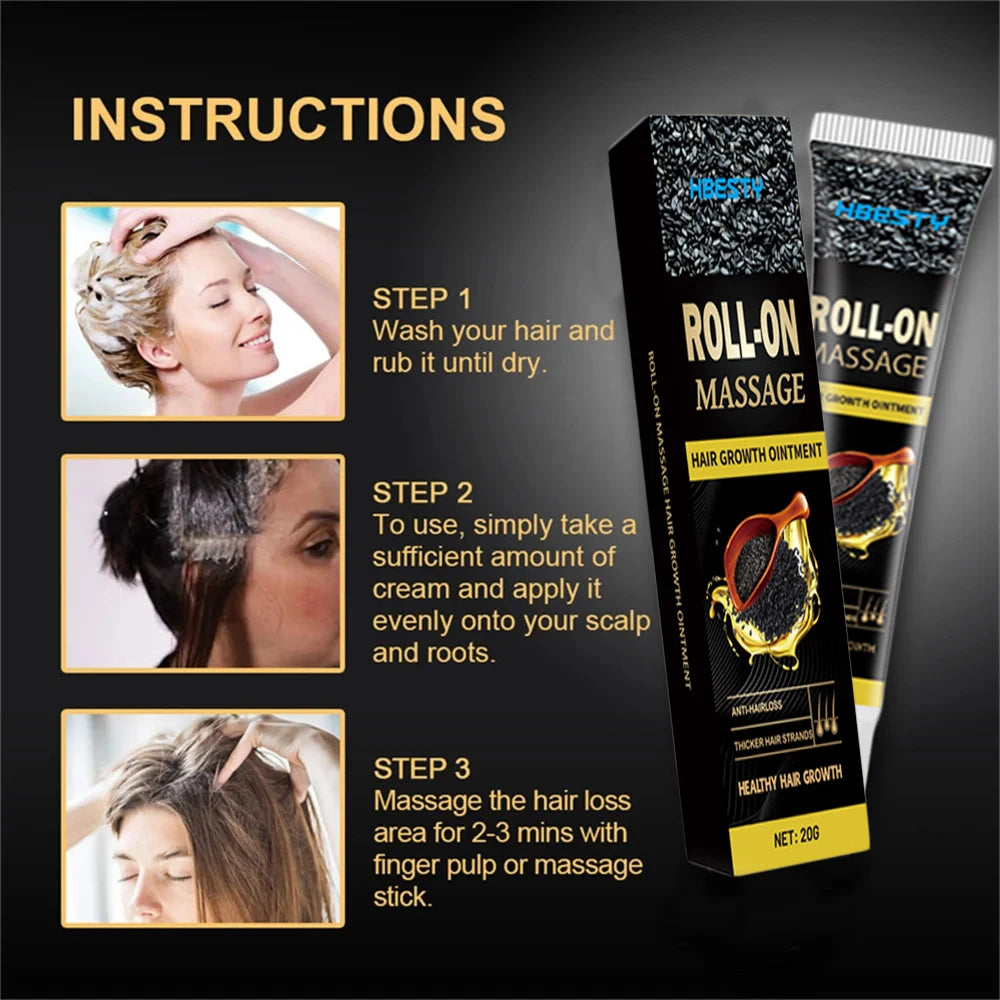 Herbal Anti-grey Hair Treatment Serum Cream White To Black Permanent Repair Natural Color Nourish Scalp Hair Care Products
