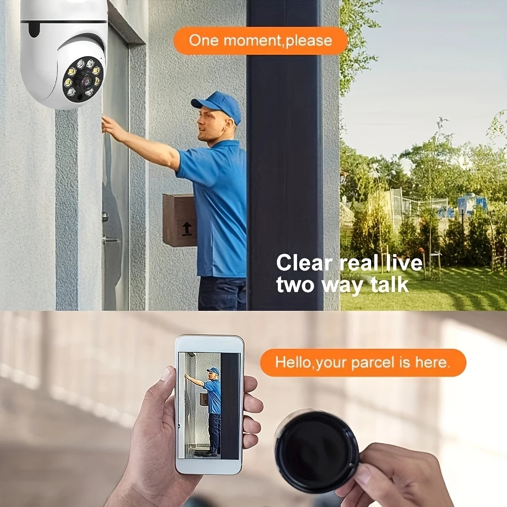 E27 Wi-Fi Bulb Security Camera with Two-Way Audio