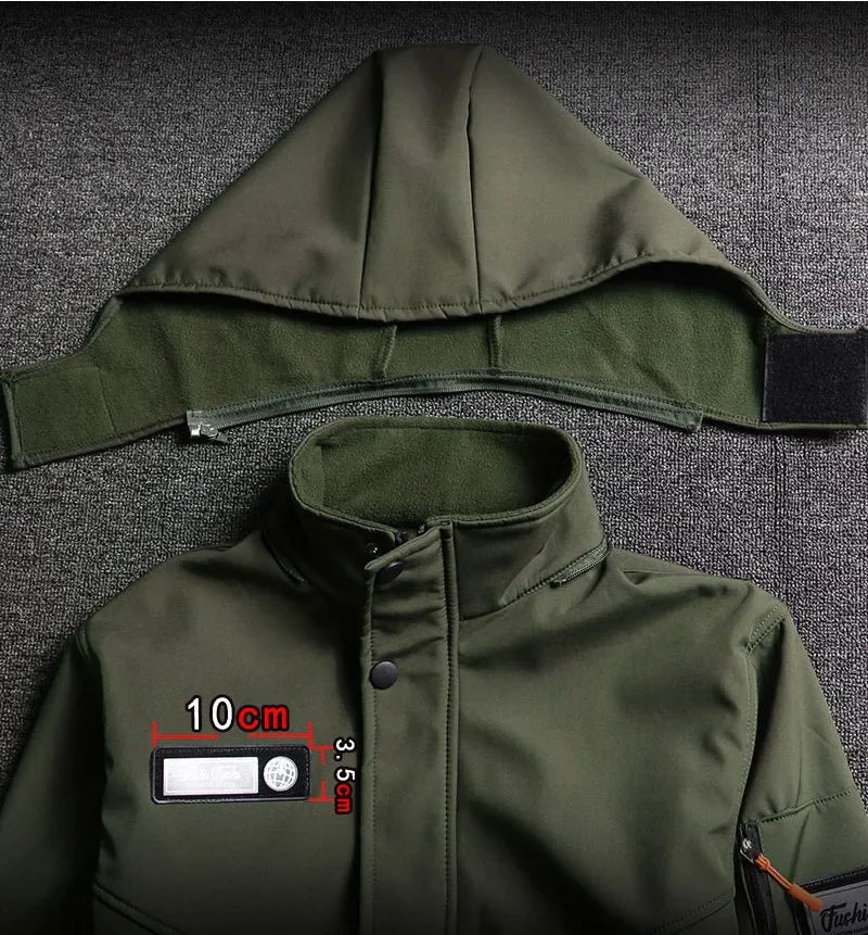 Men's Velvet Thickened Windproof Waterproof Outdoor Jacket & Pants Set – Warm Winter Work Suit
