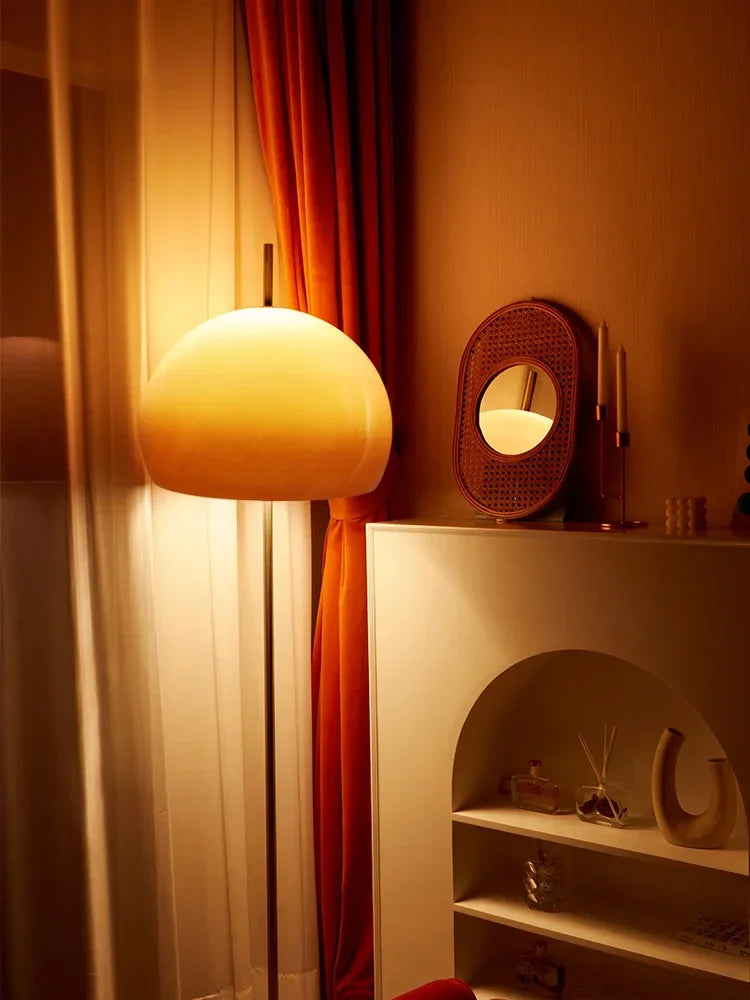 Orange Mushroom Lamp – Floor & Table Options