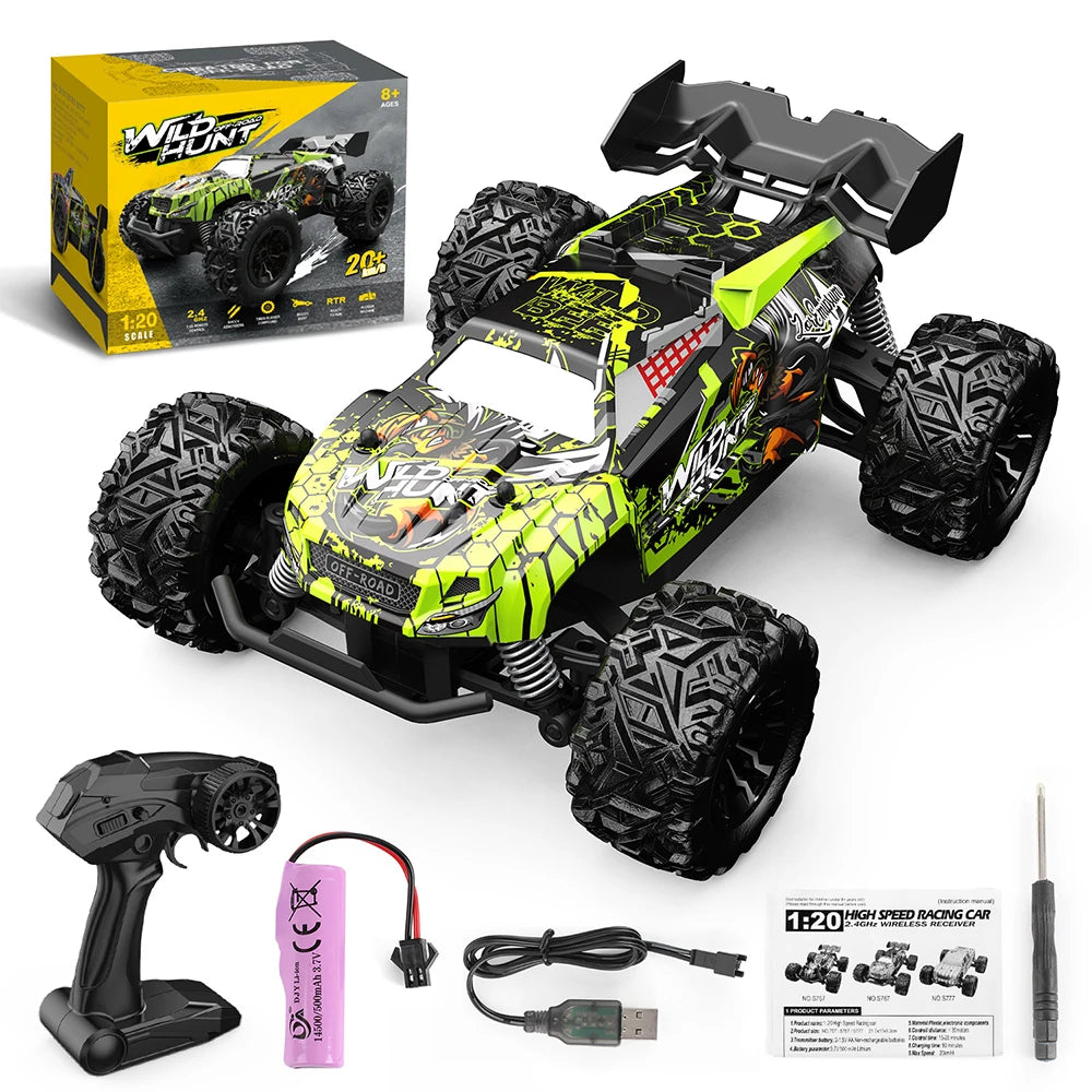 1:20 Scale 4WD RTR RC Monster Truck – High Speed Off-Road Climbing Drift Remote Control for Kids