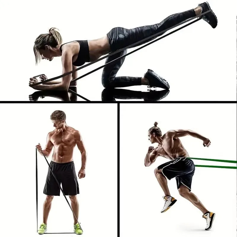 4-Piece Latex & TPE Resistance Band Set – Pull Up Training, Elastic Tension Bands for Yoga, Fitness & Weight-Bearing Workouts