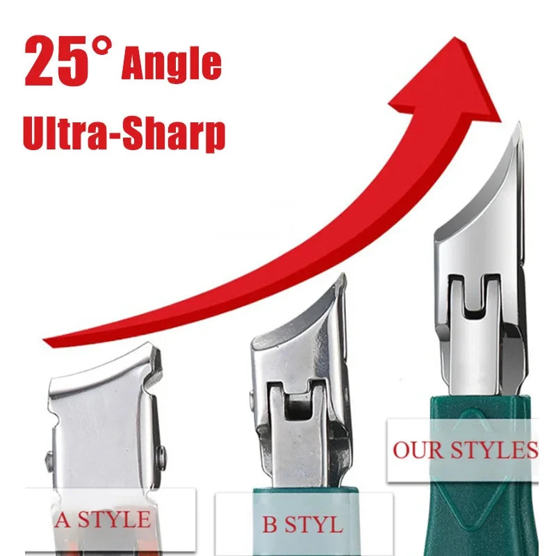 Podiatrist-Grade Toenail Care at Home — Professional Toenail Clipper & Nipper | Ingrown & Thick Toenails, Stainless Steel, Green & Black