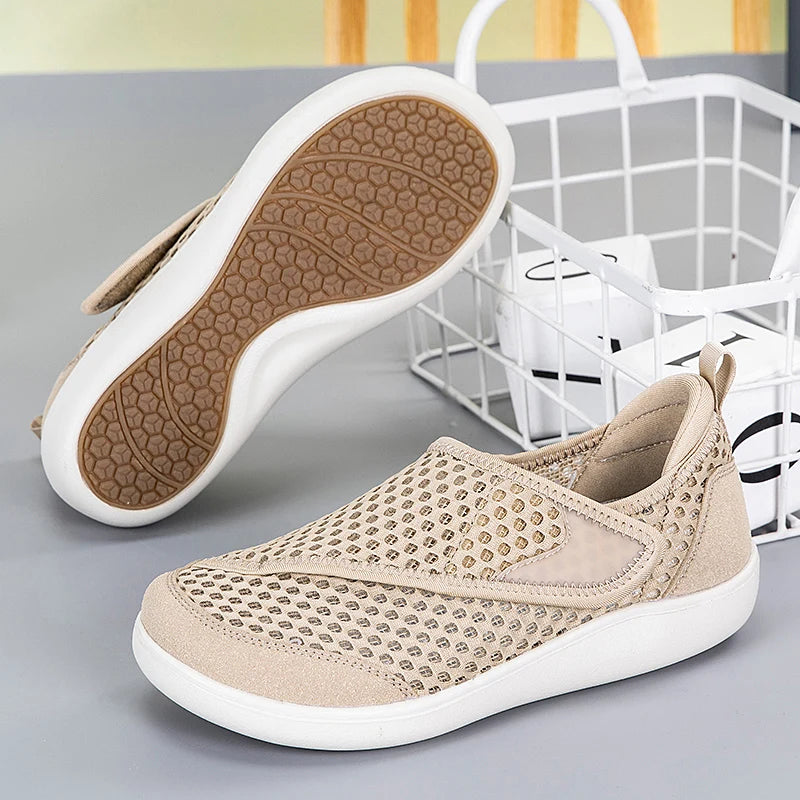 Wide Box Open Shoes for Elderly – Adjustable Diabetic Orthopedic Sandals