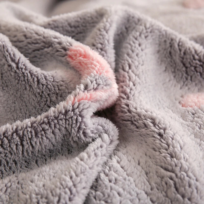 Double-Sided Flannel Coral Fleece Duvet Cover – Thick Warm Winter Bedding, 8 Colors & 6 Sizes