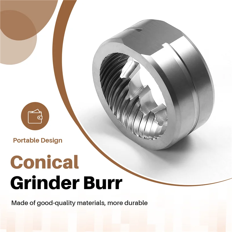 38mm Conical Espresso Grinder Replacement Burrs — High-Uniformity Coffee Accessory