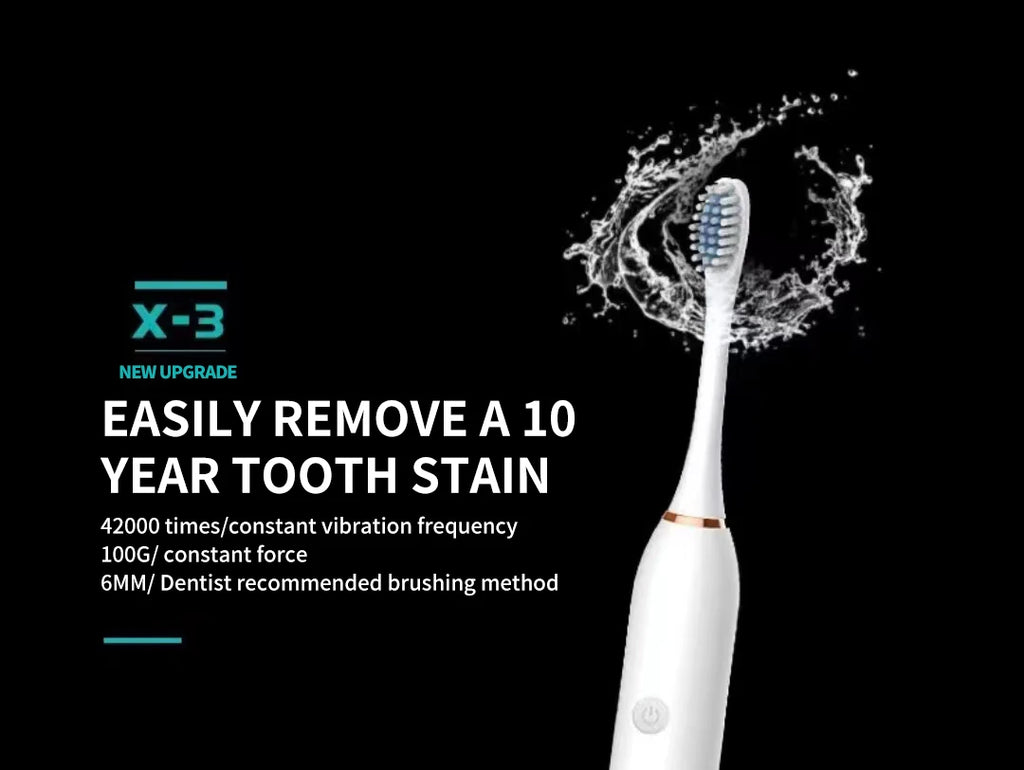 DR.GOOD X3 Sonic Electric Toothbrush – IPX7 Waterproof, 6 Modes, 30K–50K Strokes/Min