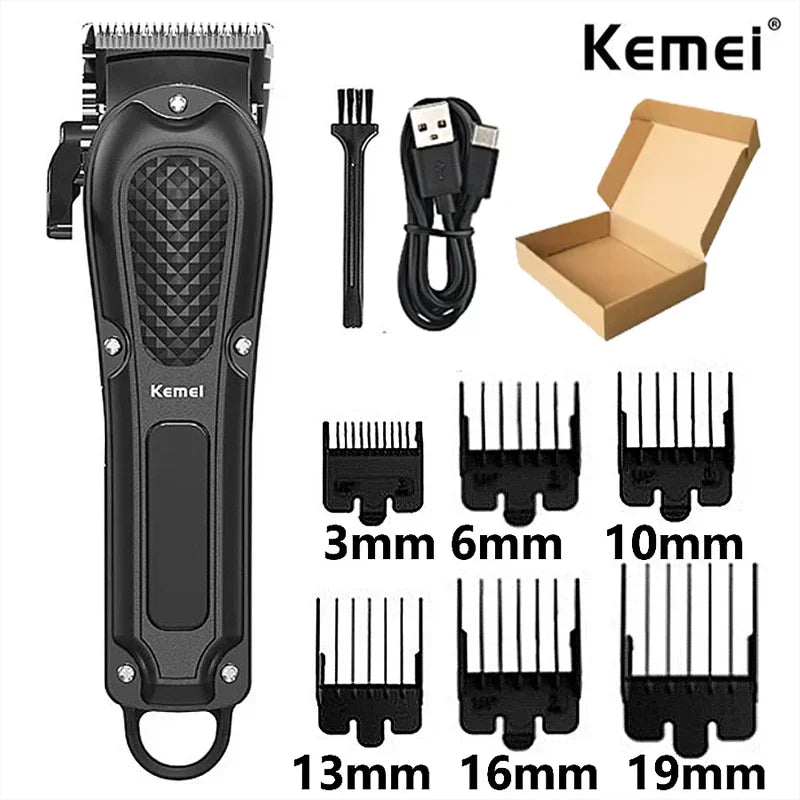 Kemei KM-1071 / KM-2299 / KM-2024 Cordless Hair Clipper – Wet/Dry, USB Rechargeable, CE & CCC