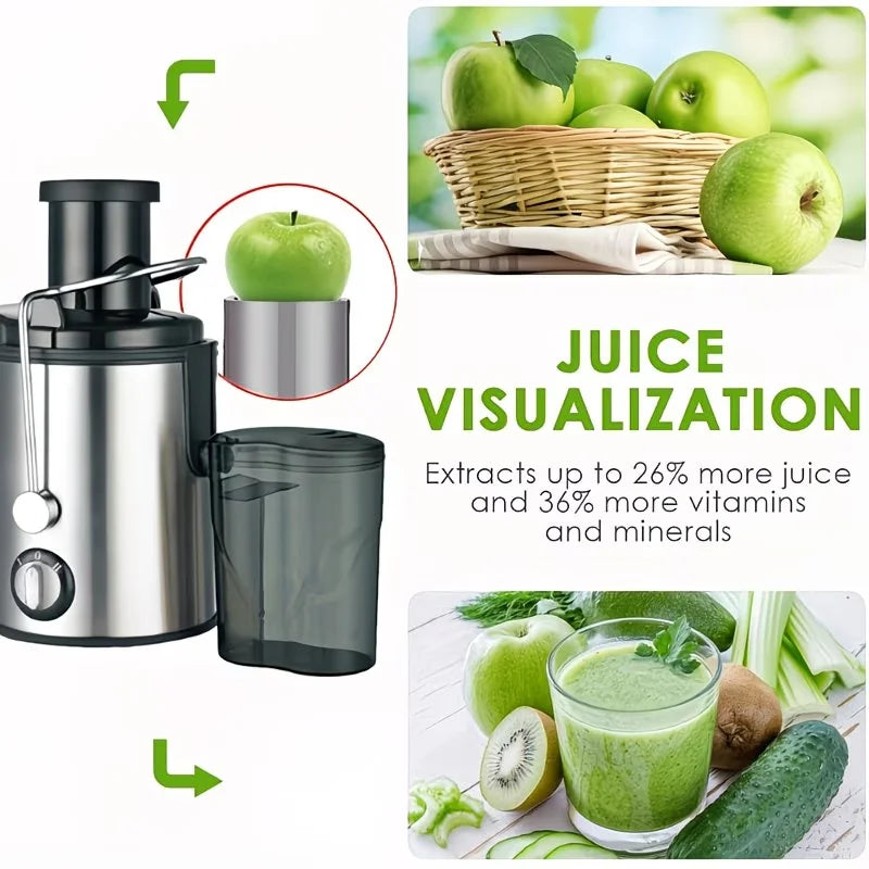 Multifunctional Juicer Blender & Food Processor — 3" Wide Mouth, Easy Clean, High Juice Yield