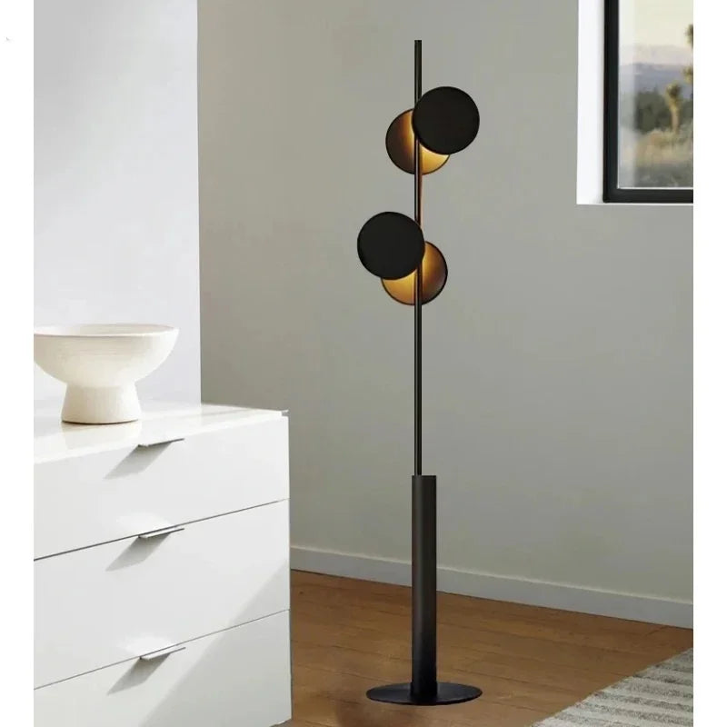 Black Disc Lamp – Sculptural LED Accent Lighting