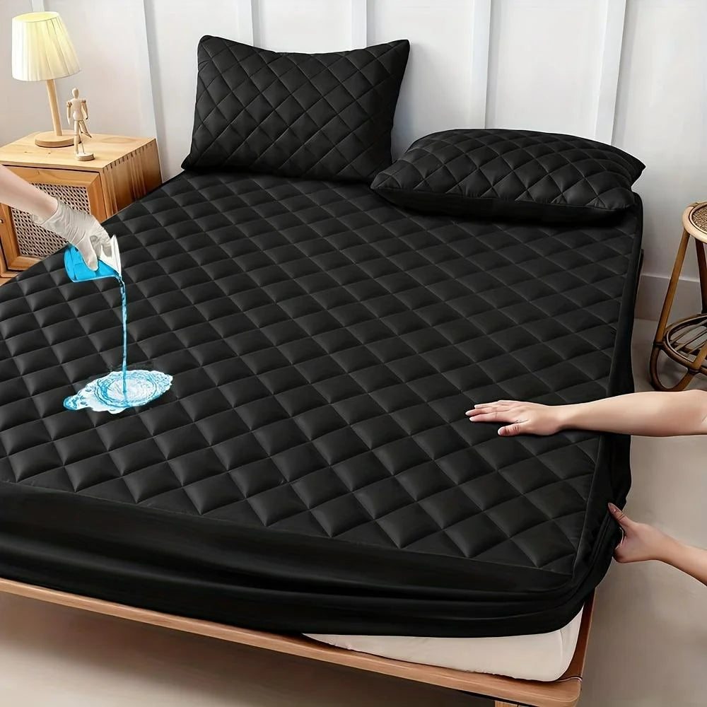 Waterproof Mattress Protector – All-Season Cooling, Breathable, Noiseless, Thickened Mattress Pad Cover