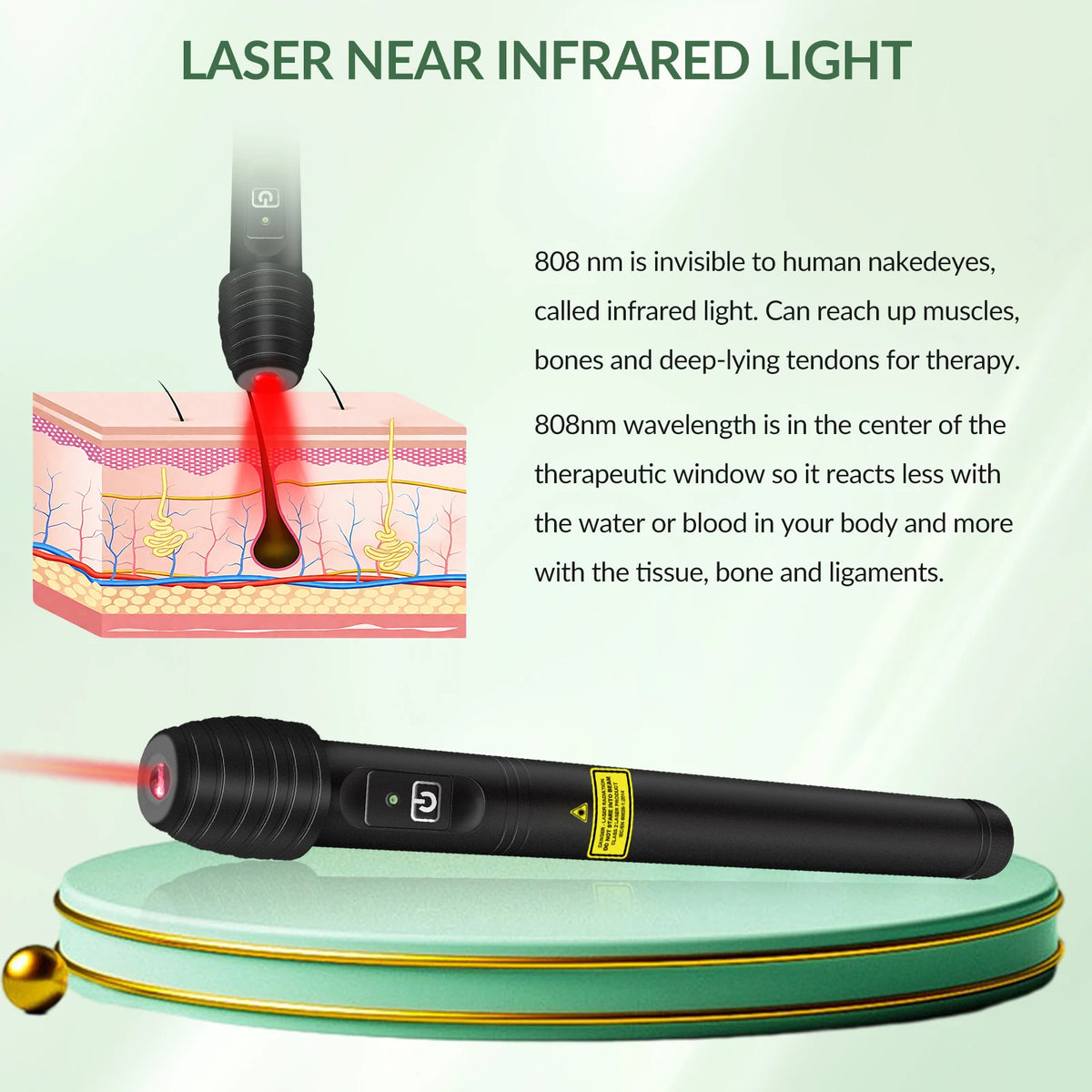 500mW IR Laser Acupuncture Pen – Electric Needle Therapy for Pain Relief & Management
