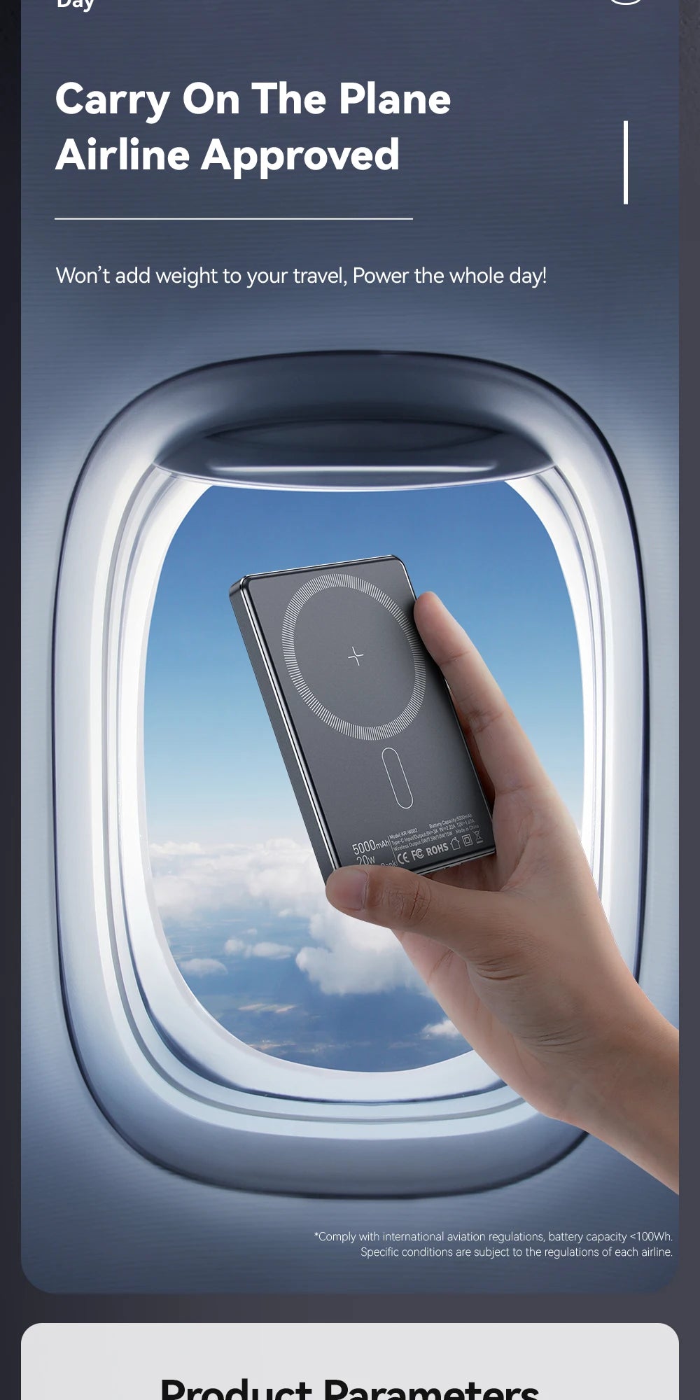 Essager Slim Wireless Power Bank — Magnetic MagSafe Compatible Portable Charger