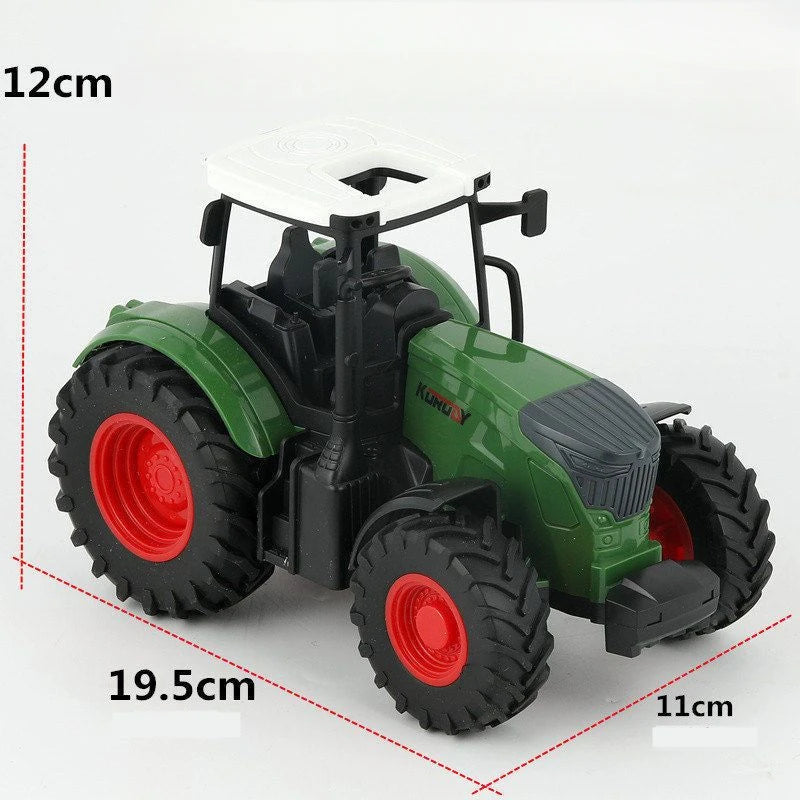 Farm Tractor Toy with Trailer & Accessories – Simulation Farmer Vehicle Set for Kids