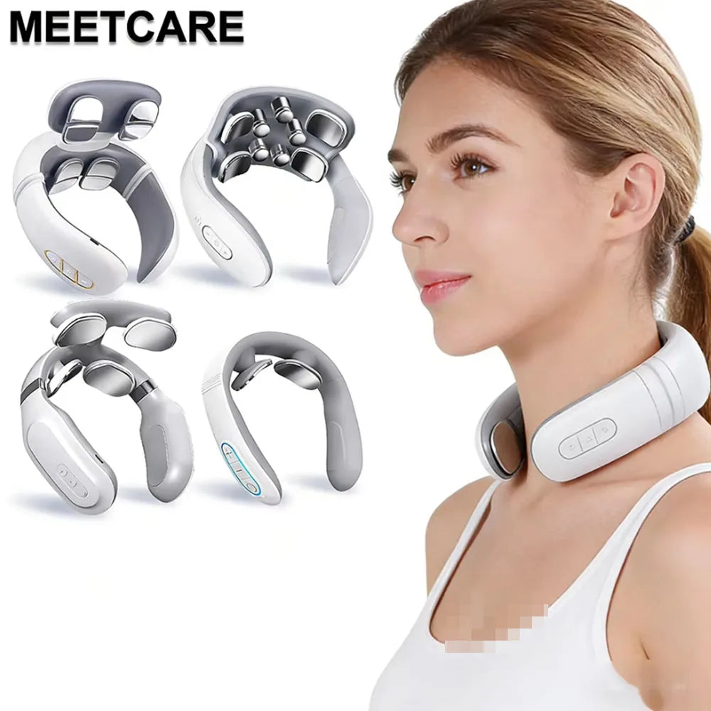 TENS Pulse Neck & Shoulder Massager – Cervical Muscle Relief with EMS & Heat