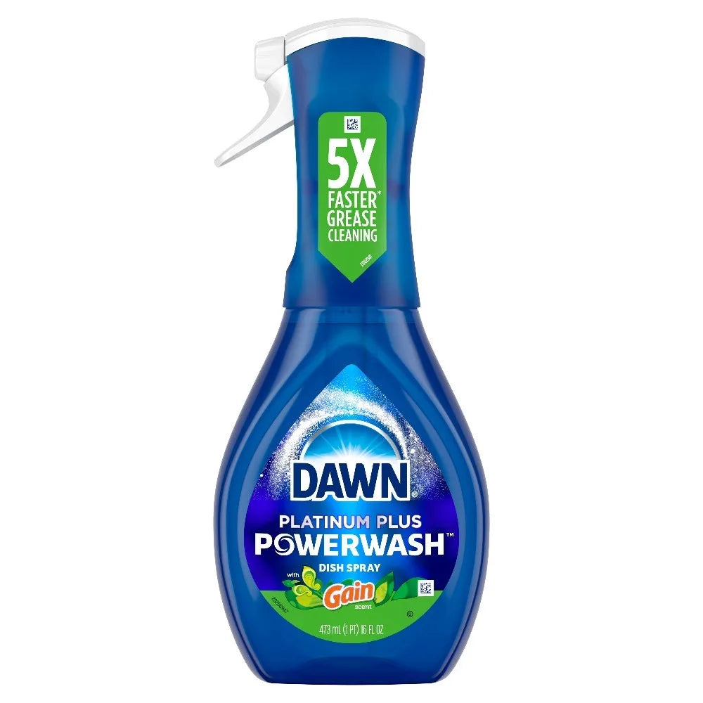 Cut Grease in Seconds — Dawn Gain Original Dish Soap Spray | 5X Fast Cleaning, 3 Extra Boosters, No Pre-Rinse, Kitchen & Grill