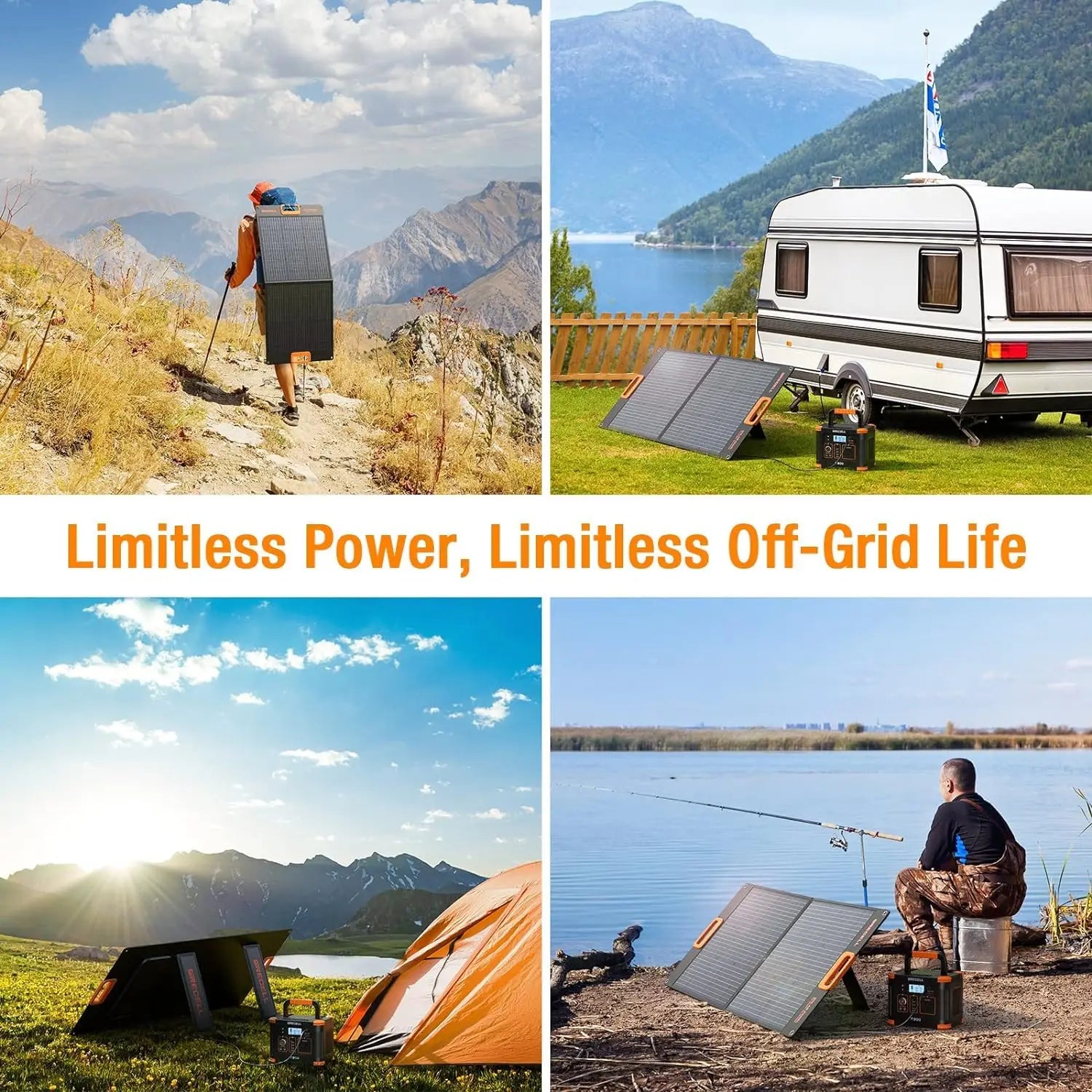500W Portable Power Station with 100W Solar Panel 20V, Solar Generator 500W AC Outlet, Portable Solar Panel MC-4, Customized