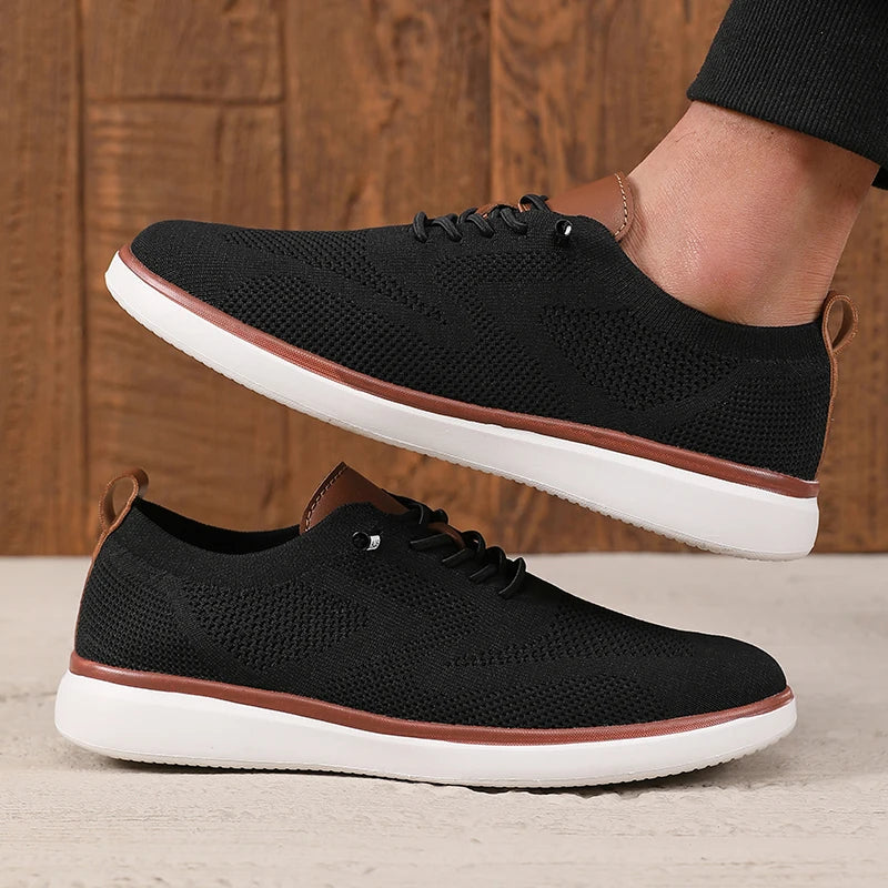 Men's Air Mesh Lace-Up Walking Shoes