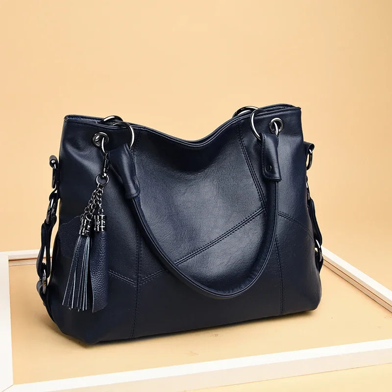 Large Capacity PU Leather Crossbody Tote Bag – Luxury Shoulder Bag for Women