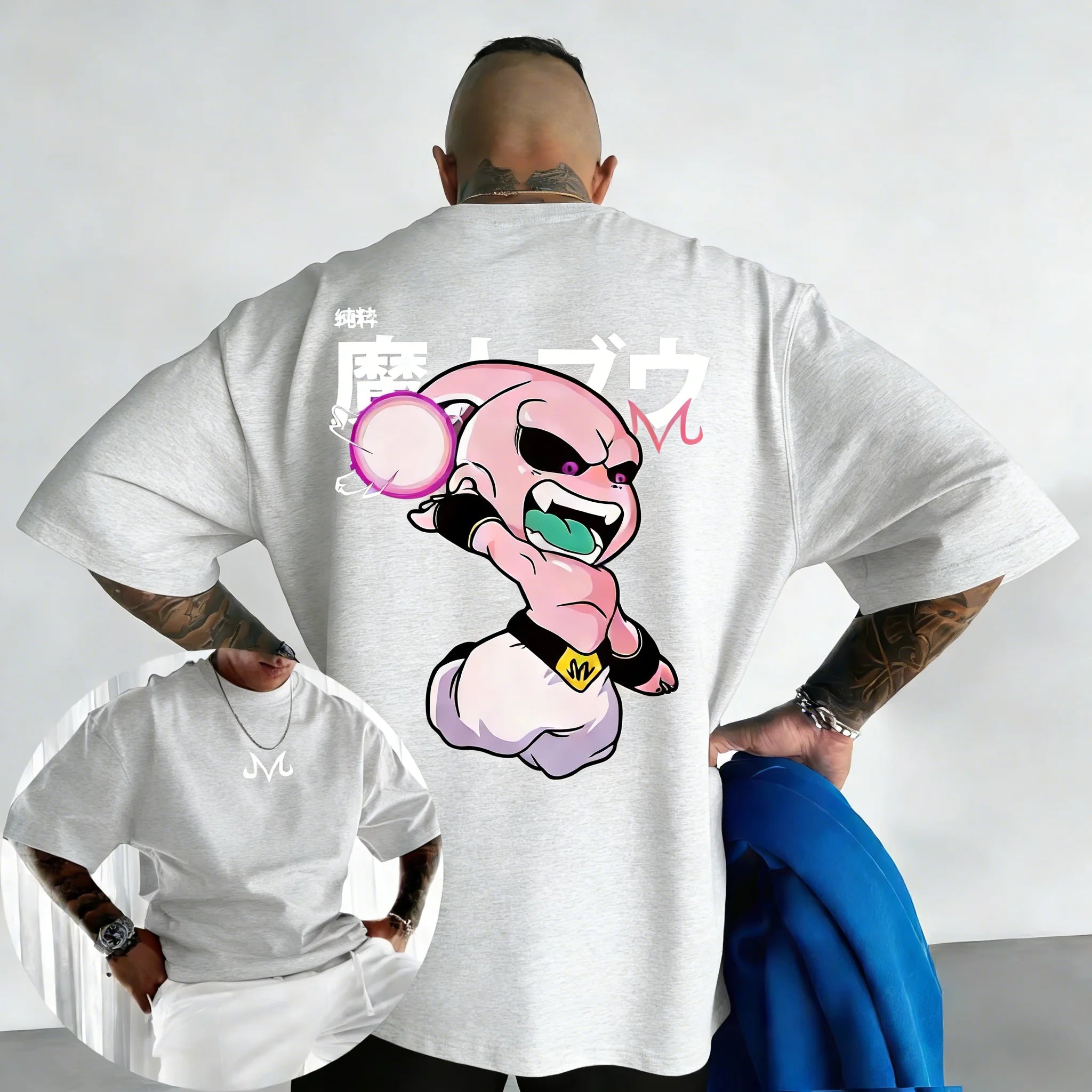 Dragon Ball Anime Cotton T-Shirt — Majin Buu Hip Hop Street Style Tee