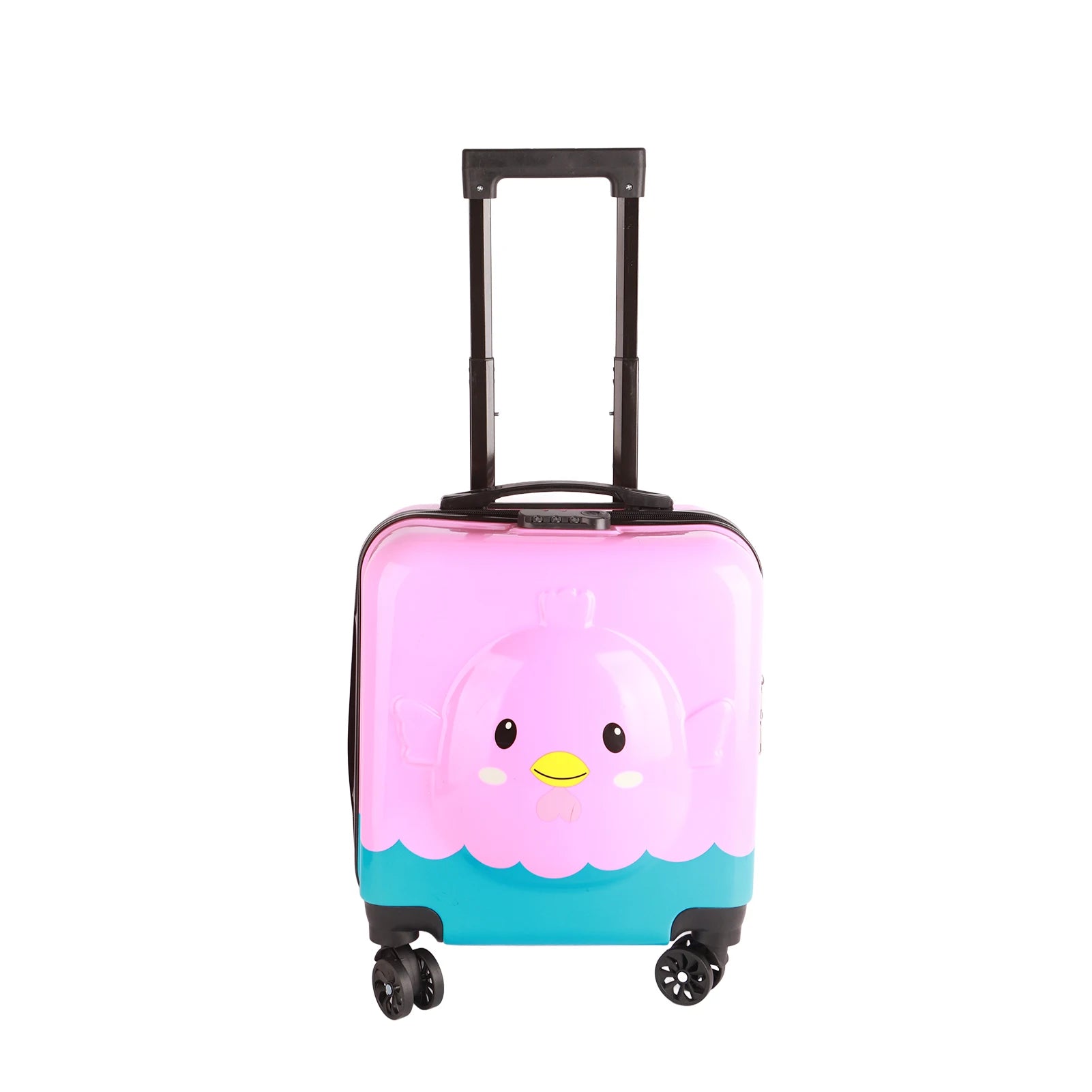 Kids 360° Spinner Trolley Luggage Set — Hard Shell Carry-On with Compartment Bag