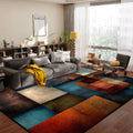 Geometric Abstract Large Area Rug – Non-Slip Custom Floor Mat for Living Room & Bedroom, 15 Colors & 15 Sizes
