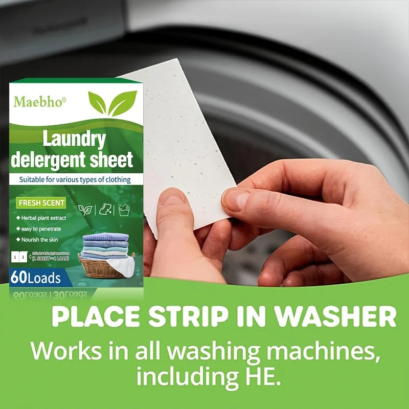 Big Clean in a Small Package — Concentrated Laundry Tablets | 30 Sheets, Fresh Scent, Zero Waste, Sensitive Skin Safe