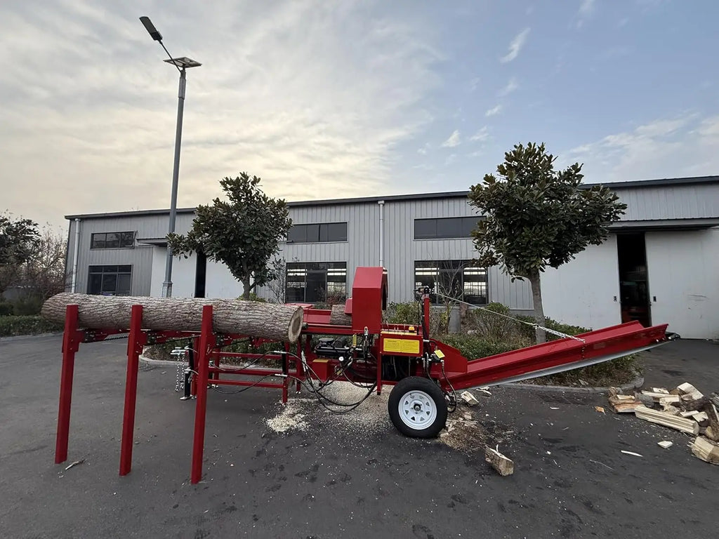 45-Ton Hydraulic Firewood Processor – Heavy Duty Log Splitter & Cutting Machine