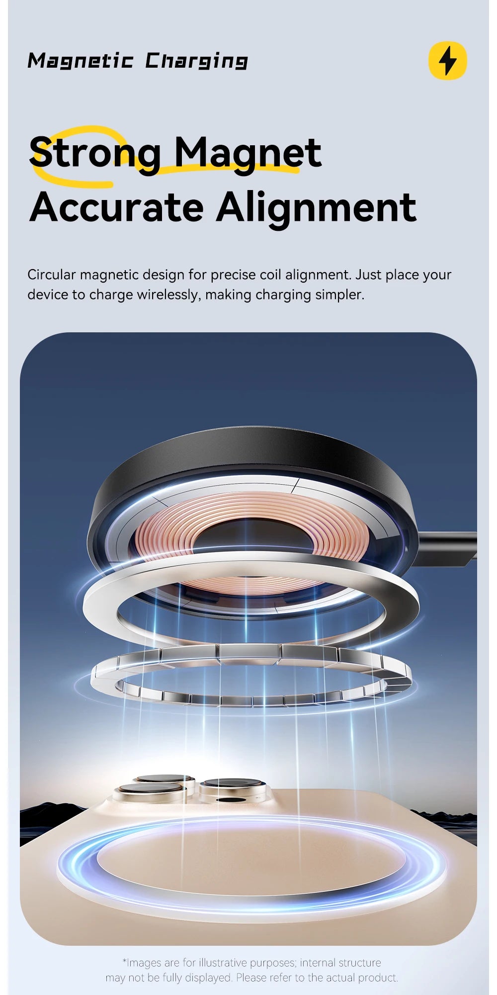 Essager 15W Magnetic Wireless Charger Pad – Fast Charging Stand for iPhone 12–17 & AirPods