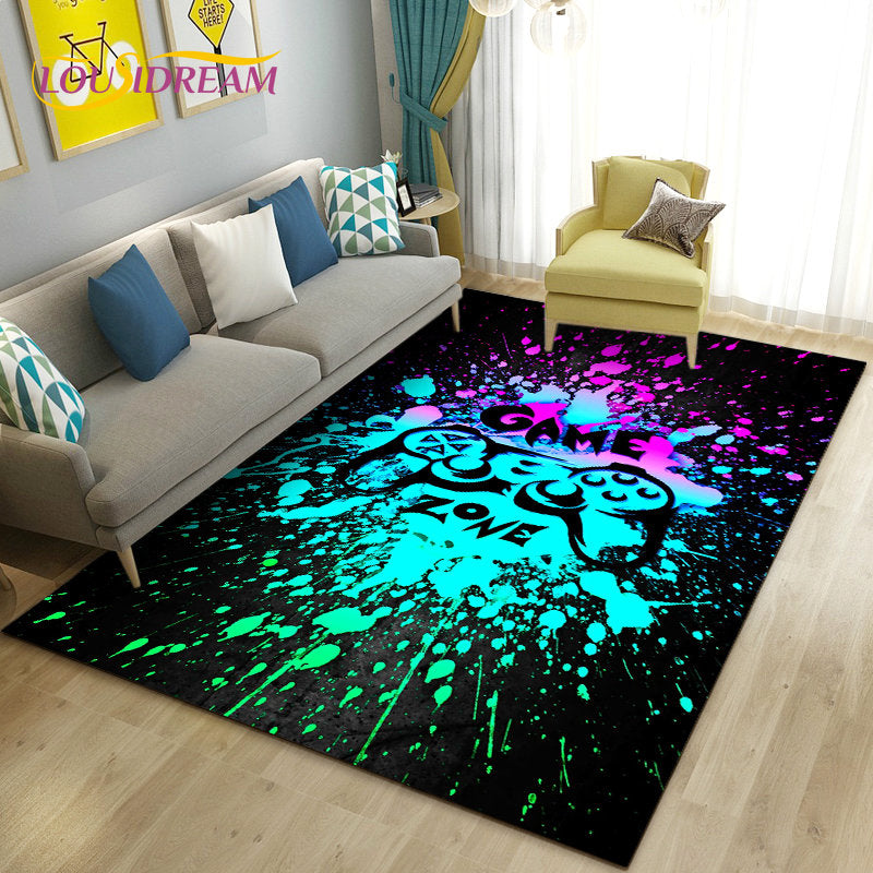 3D Game Controller Area Rug – Non-Slip Kids Carpet for Bedroom, Living Room & Playroom