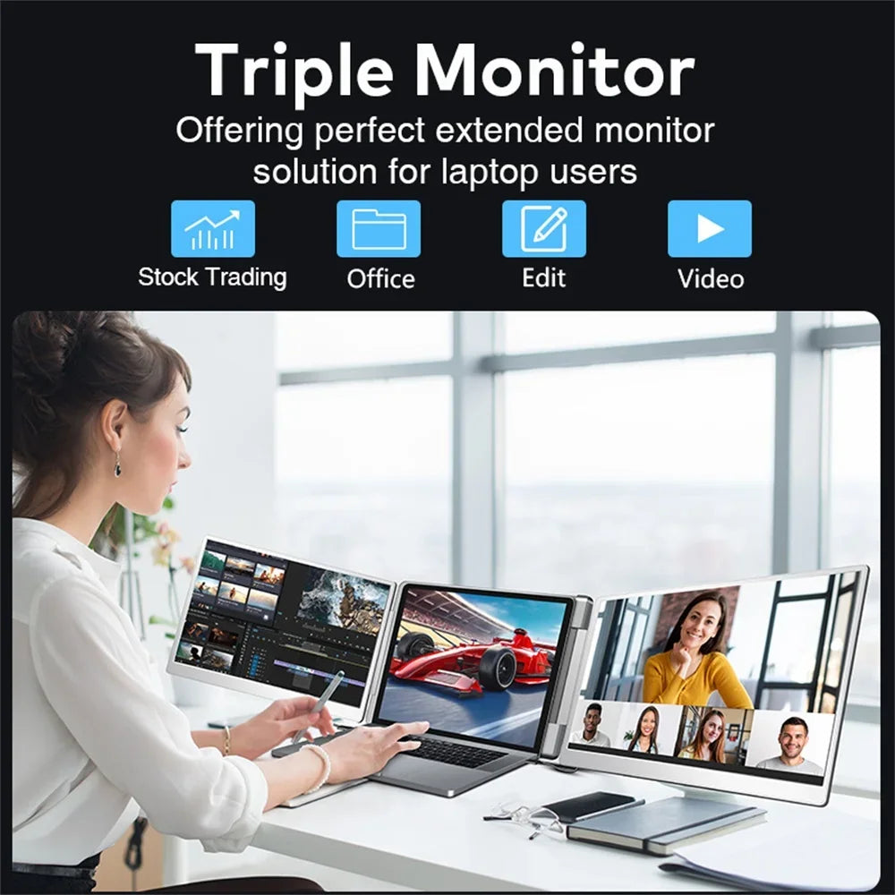 Dual Screen Laptop Extender – Portable IPS Displays