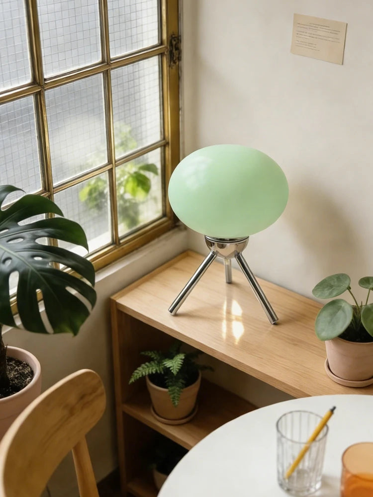 Glass Mushroom Table Lamp – Touch & Dimming