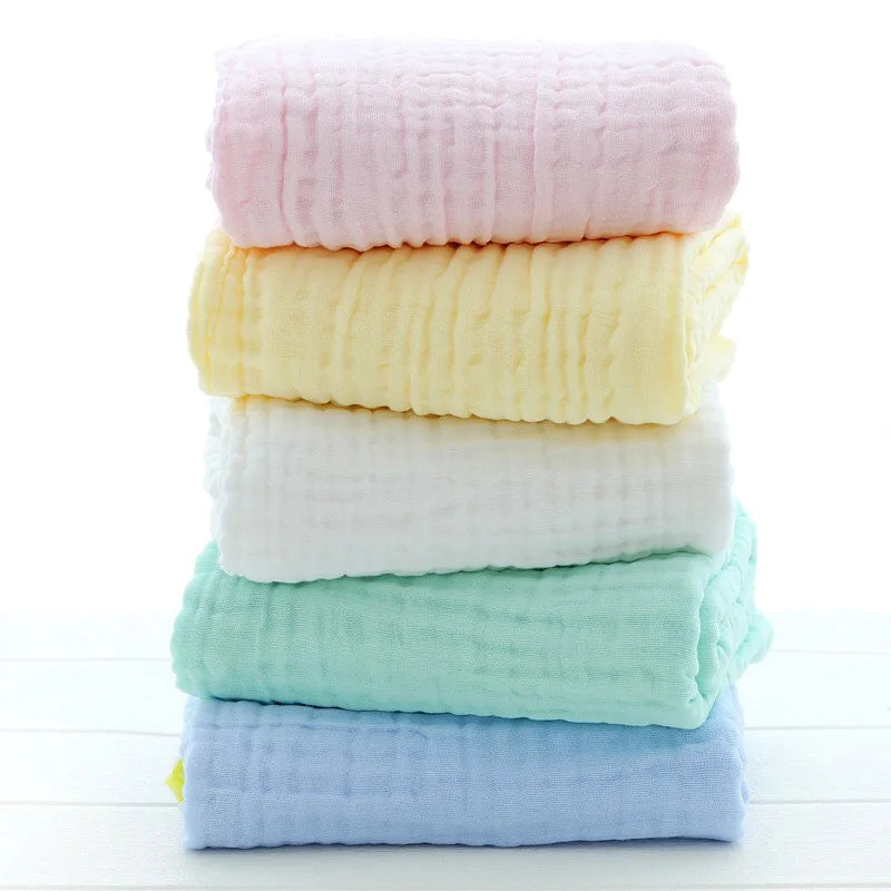 Baby Muslin Swaddle Blanket – Soft Cotton Newborn Wrap, Bath Towel & Stroller Cover, 105x105cm
