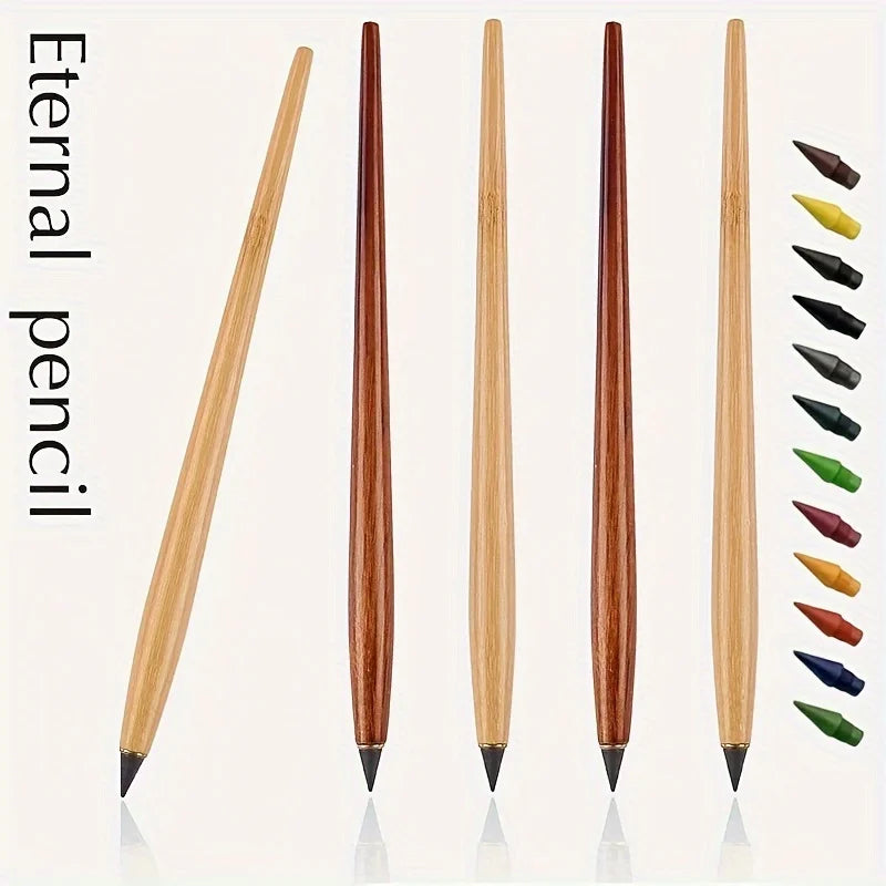 13-Piece Wooden HB Pencil & Replacement Set