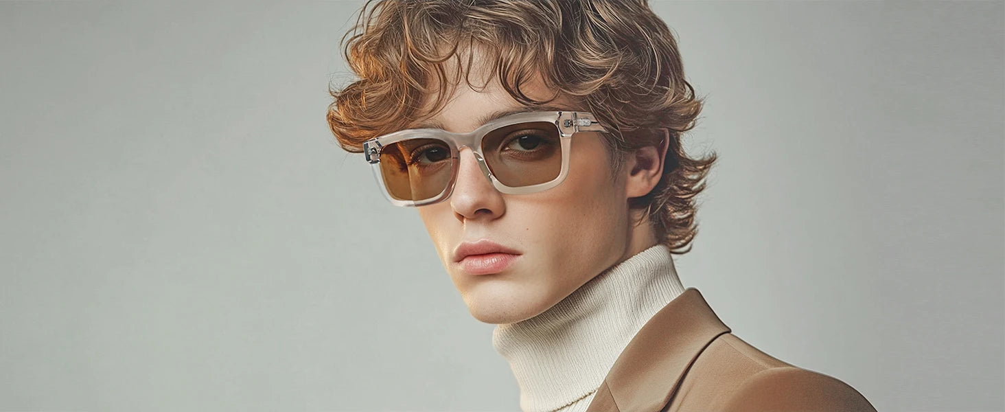 ZENOTTIC Handmade Acetate Square Polarized Sunglasses | Fashion Patchwork Shades ZS6240