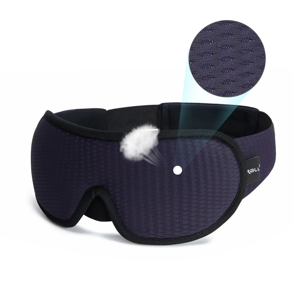 3D Contoured Sleep Mask — Total Blackout Eye Mask for Deep Sleep & Travel