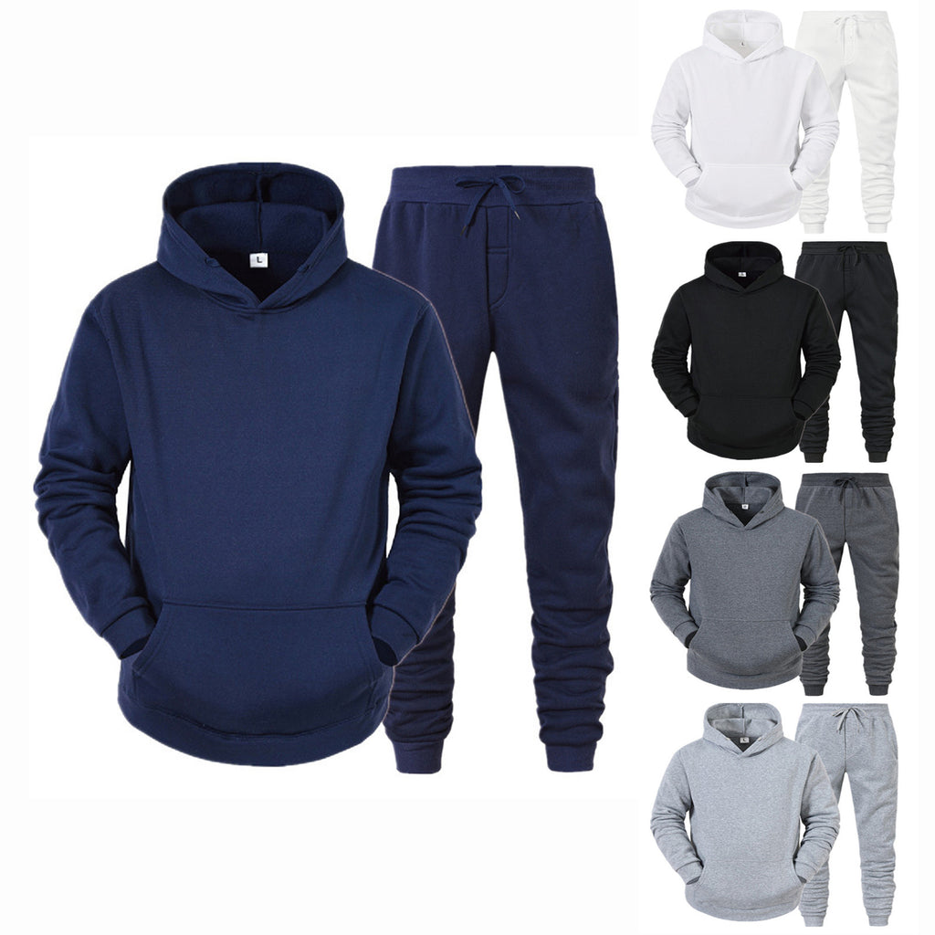 Men's Hoodie & Jogging Pants Sport Tracksuit Set – Spring Autumn Running Sweater Suit