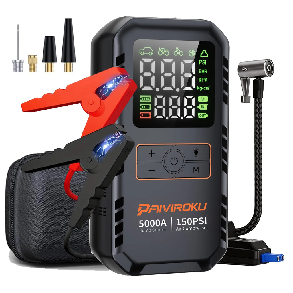 PAIVIROKU Car Jump Starter with Air Compressor