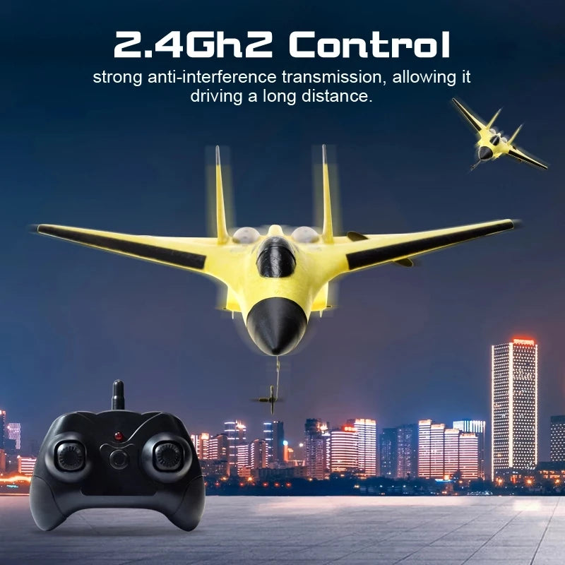 SU35 RC Glider Airplane – 2.4G Remote Control Fighter Plane with LED Lights for Kids