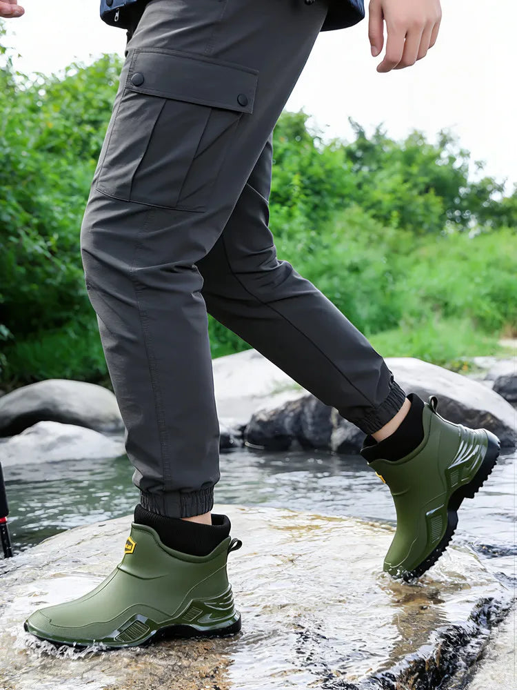 Men's Plush-Lined EVA Rain Boots